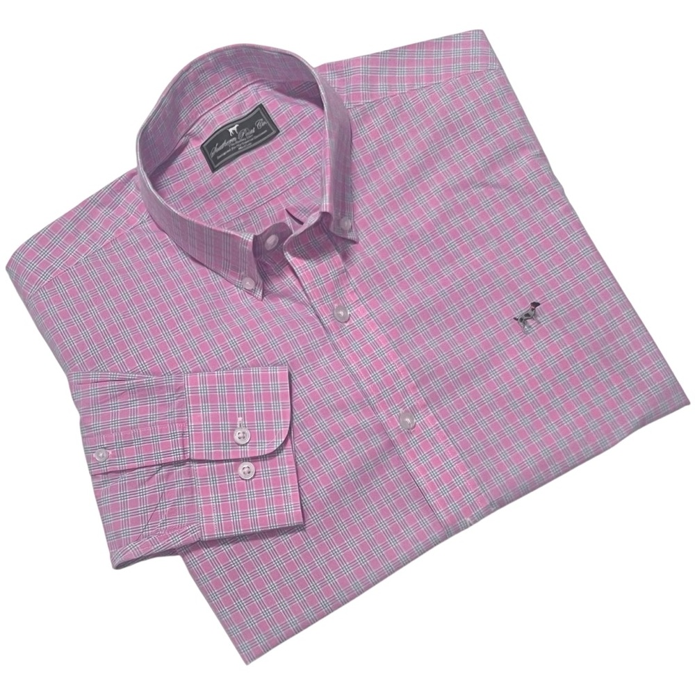 Southern Point Co The Hadley Shirt M Pink Button-up Plaid Old Money Heritage